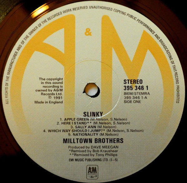 Milltown Brothers : Slinky (LP, Album, A&M)