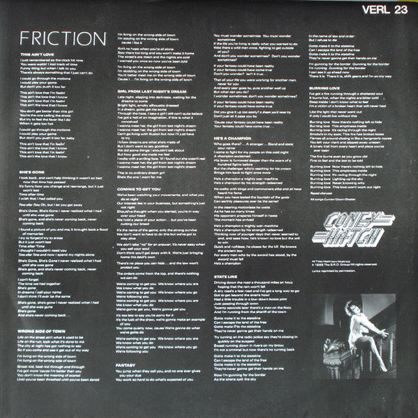 Coney Hatch : Friction (LP, Album)