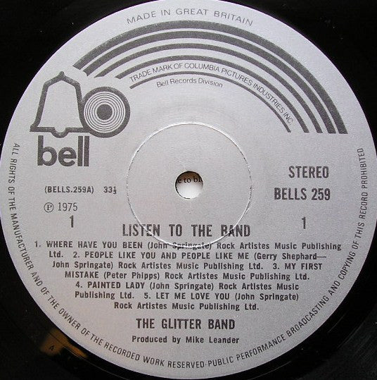 The Glitter Band : Listen To The Band (LP, Album)