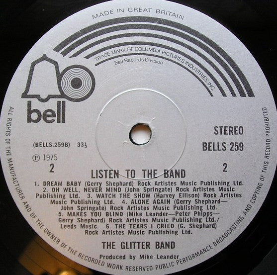 The Glitter Band : Listen To The Band (LP, Album)