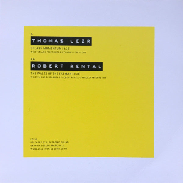 Thomas Leer / Robert Rental : Splash Momentum / The Waltz Of The Fatman (7", Single)