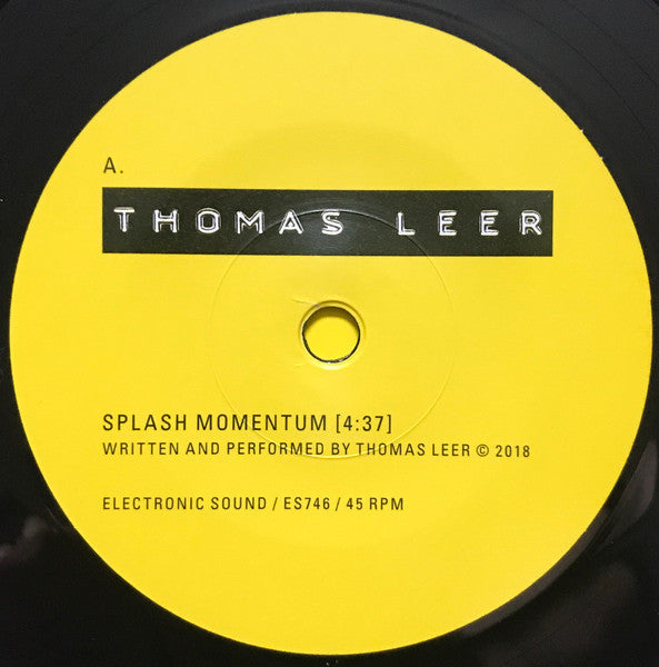 Thomas Leer / Robert Rental : Splash Momentum / The Waltz Of The Fatman (7", Single)