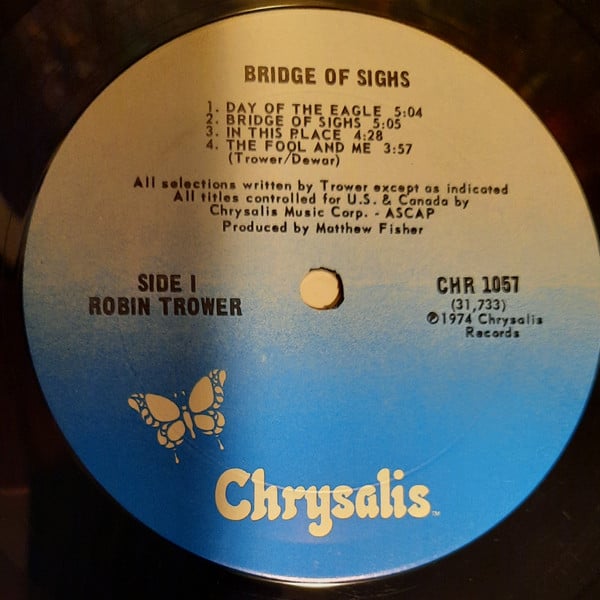 Robin Trower : Bridge Of Sighs (LP, Album, RP)