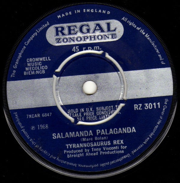 Tyrannosaurus Rex : One Inch Rock (7", Single)