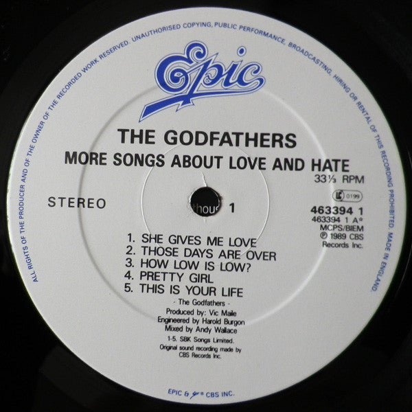 The Godfathers : More Songs About Love & Hate (LP, Album)