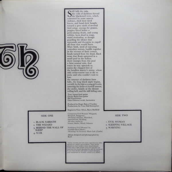 Black Sabbath : Black Sabbath (LP, Album, RE, Gat)