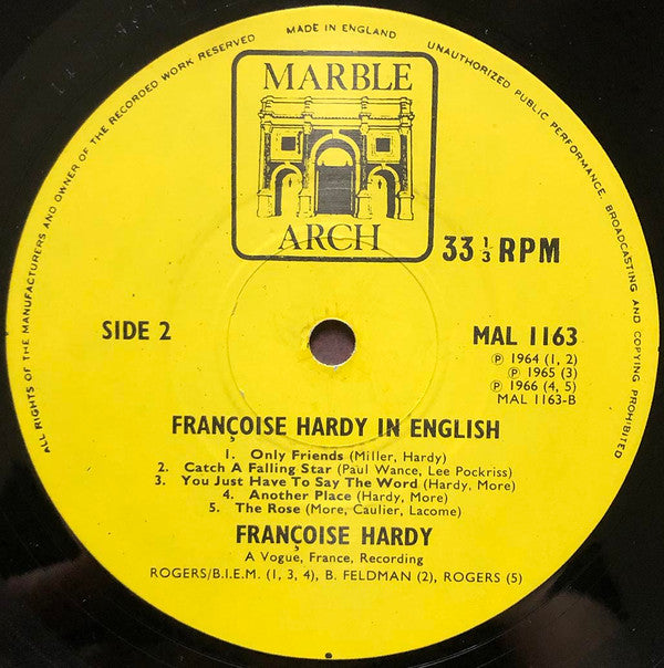 Françoise Hardy : In English (LP, Comp, Mono)