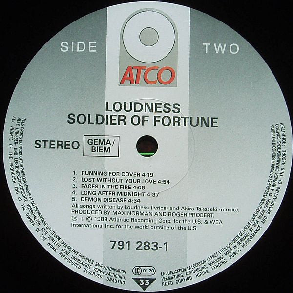 Loudness (5) : Soldier Of Fortune (LP, Album)