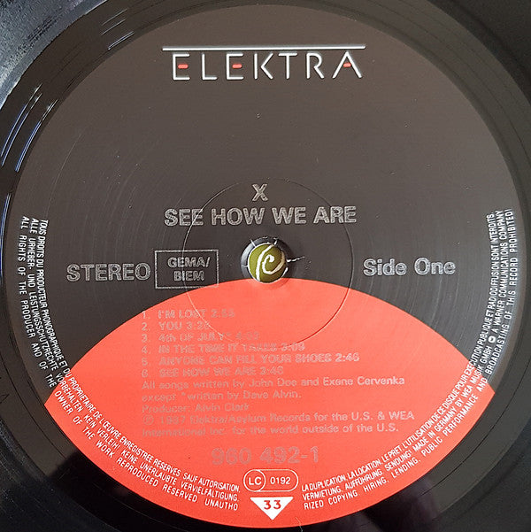 X (5) : See How We Are (LP, Album)