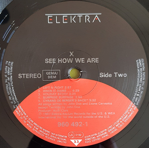 X (5) : See How We Are (LP, Album)