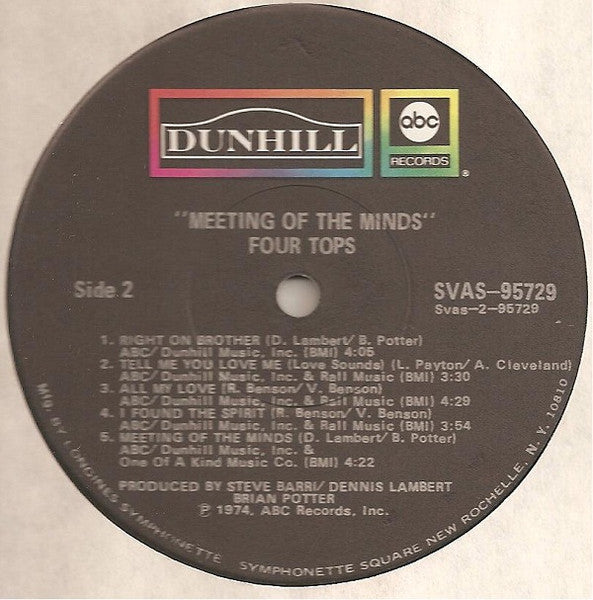 Four Tops : Meeting Of The Minds (LP, Album, Club, Gat)