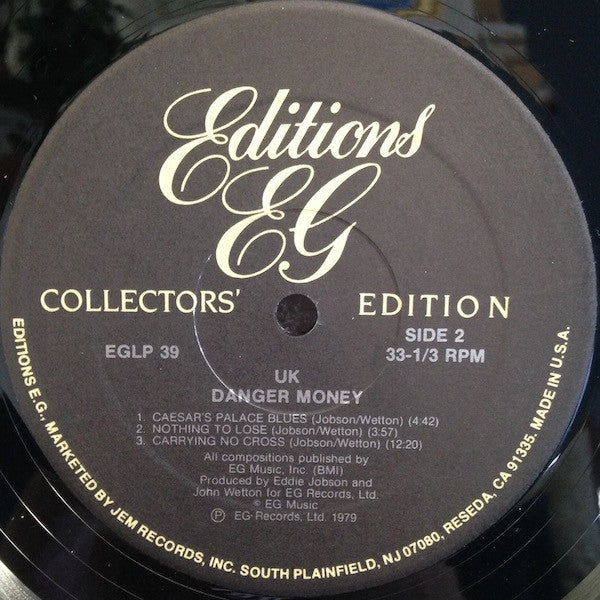 UK (3) : Danger Money (LP, Album, RE, RM)