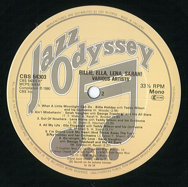 Various : Billie, Ella, Lena, Sarah! (LP, Comp, Mono, RE)