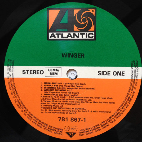 Winger : Winger (LP, Album)