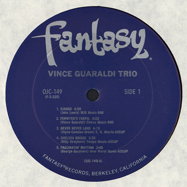 Vince Guaraldi Trio : Vince Guaraldi Trio (LP, Album, Mono, RE)