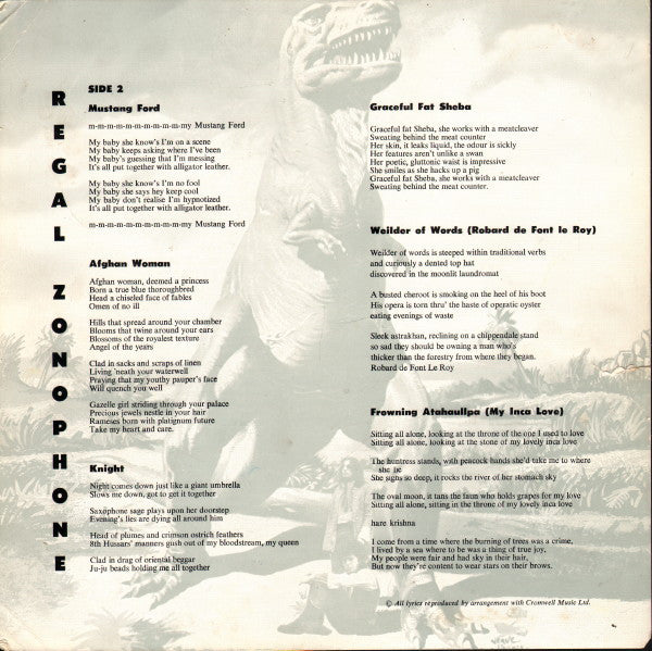 Tyrannosaurus Rex : My People Were Fair And Had Sky In Their Hair... But Now They're Content To Wear Stars On Their Brows (LP, Album, Mono)