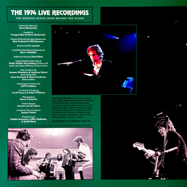 Bob Dylan & The Band : The 1974 Live Recordings (The Missing Songs From Before The Flood) (3xLP, Album, Gre + 7", Single, Lig)