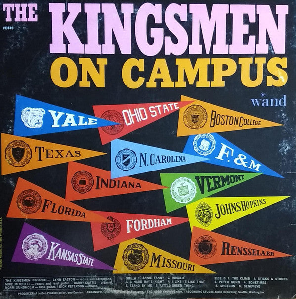 The Kingsmen : On Campus (LP, Album, San)