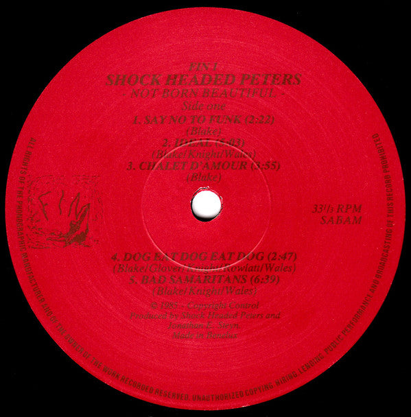 Shock Headed Peters : Not Born Beautiful (LP, Album)