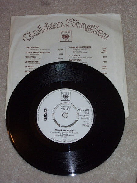 Chicago (2) : Beginnings / Colour My World (7", Single, Promo)