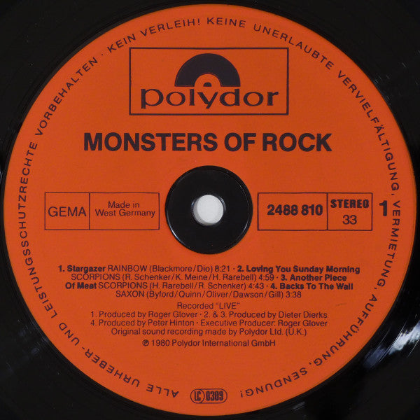 Various : Monsters Of Rock (LP)