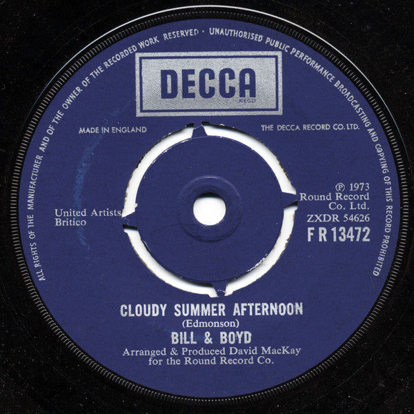 Bill & Boyd* : Cloudy Sunny Afternoon (7")