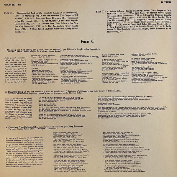 Various : Chants De La Guerre De Secession Vol. II (LP, Tri)