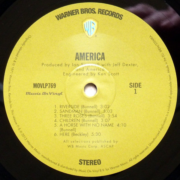 America (2) : America (LP, Album, RE, 180)