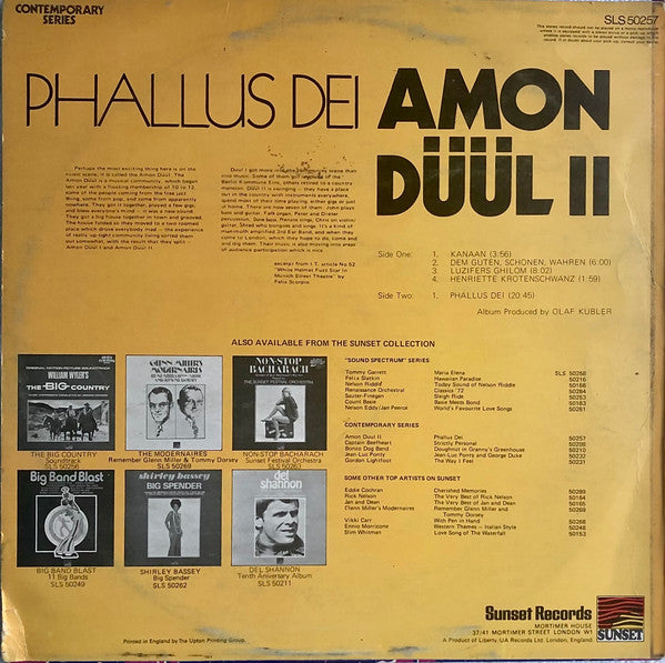 Amon Düül II : Phallus Dei (LP, Album, RE)