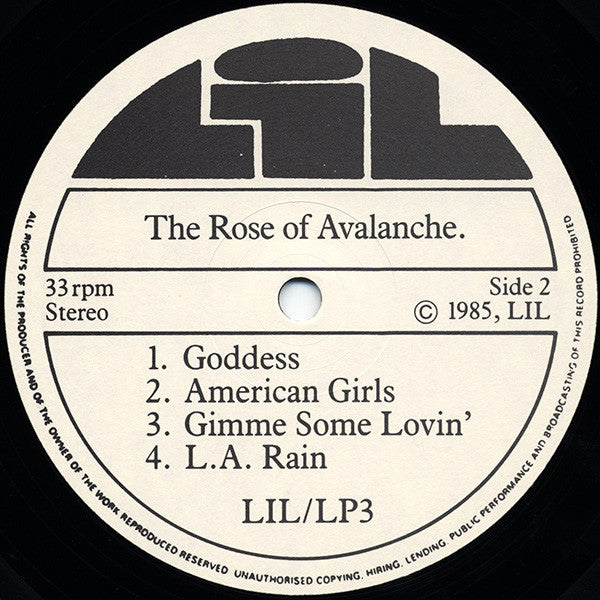 The Rose Of Avalanche : First Avalanche (LP, Comp)