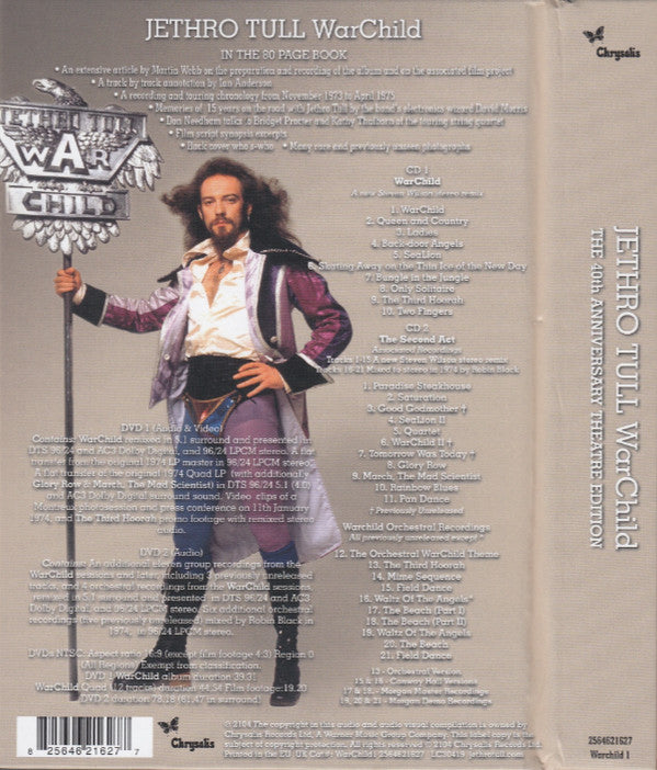 Jethro Tull : WarChild (The 40th Anniversary Theatre Edition) (CD, Album, RE, Rem + CD, Rem + DVD-V, Album, Quad,)