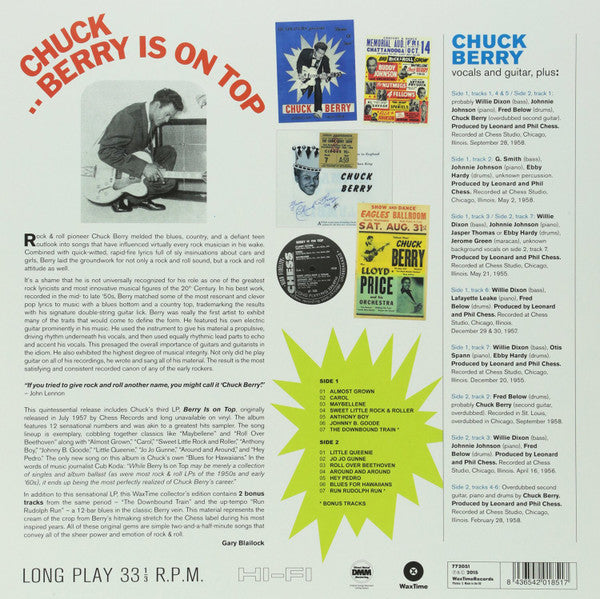 Chuck Berry : Berry Is On Top (LP, Album, Mono, RE)
