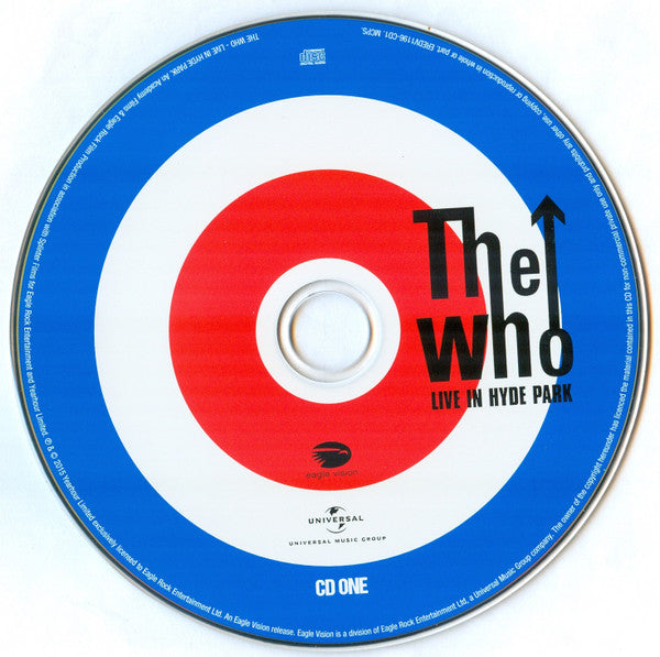 The Who : Live In Hyde Park (2xCD, Album, Pho + DVD-V, Multichannel, NTSC + Blu)