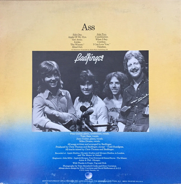 Badfinger : Ass (LP, Album, Jac)