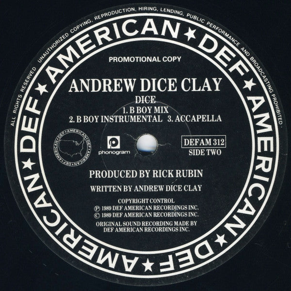 Andrew "Dice" Clay : Dice (12", Promo)