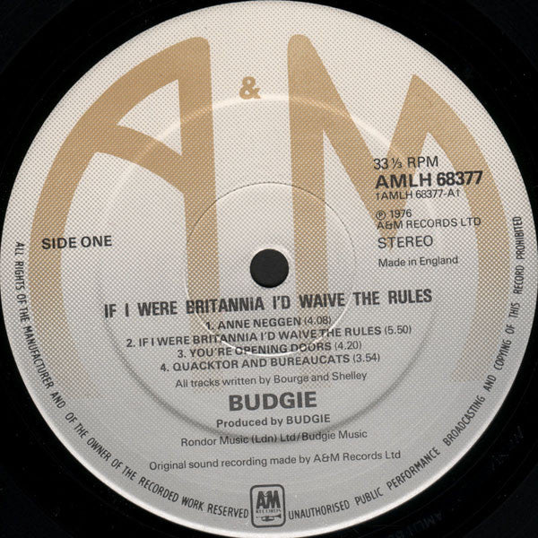 Budgie : If I Were Brittania I'd Waive The Rules (LP, Album)
