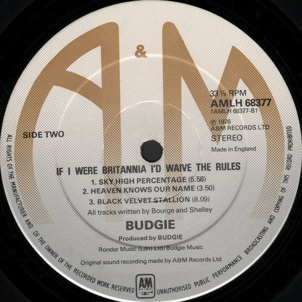 Budgie : If I Were Brittania I'd Waive The Rules (LP, Album)