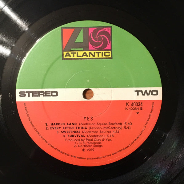 Yes : Yes (LP, Album, RE)
