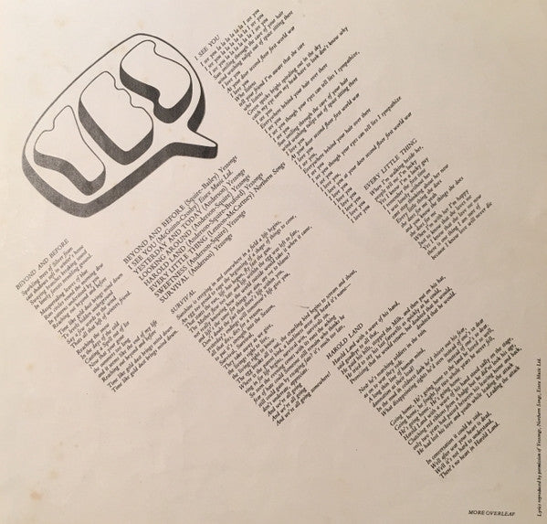 Yes : Yes (LP, Album, RE)