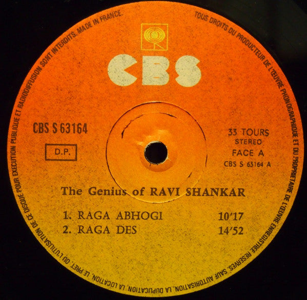 Ravi Shankar : The Genius Of Ravi Shankar (LP, Album, RE)