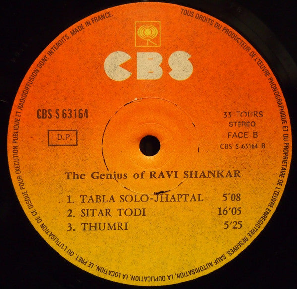 Ravi Shankar : The Genius Of Ravi Shankar (LP, Album, RE)