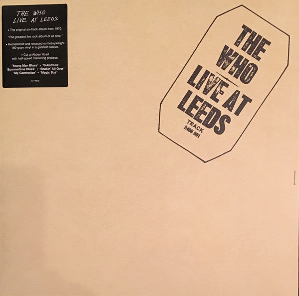 The Who : Live At Leeds (LP, Album, RE, RM, Hal)