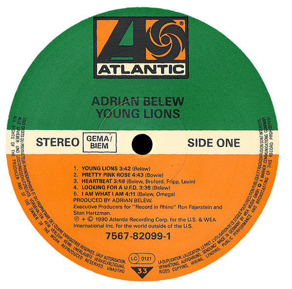 Adrian Belew : Young Lions (LP, Album)