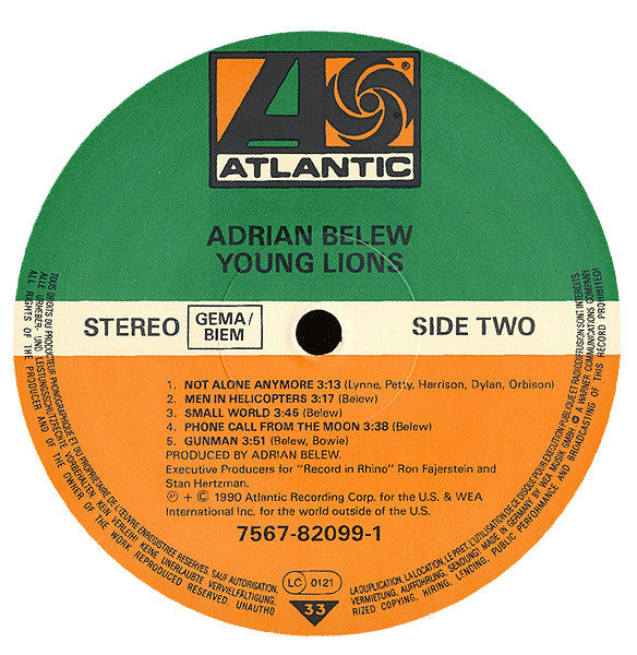 Adrian Belew : Young Lions (LP, Album)