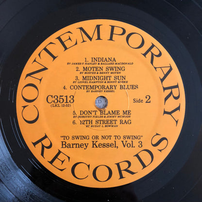 Barney Kessel : Vol. 3, To Swing Or Not To Swing (LP, Album, RE)