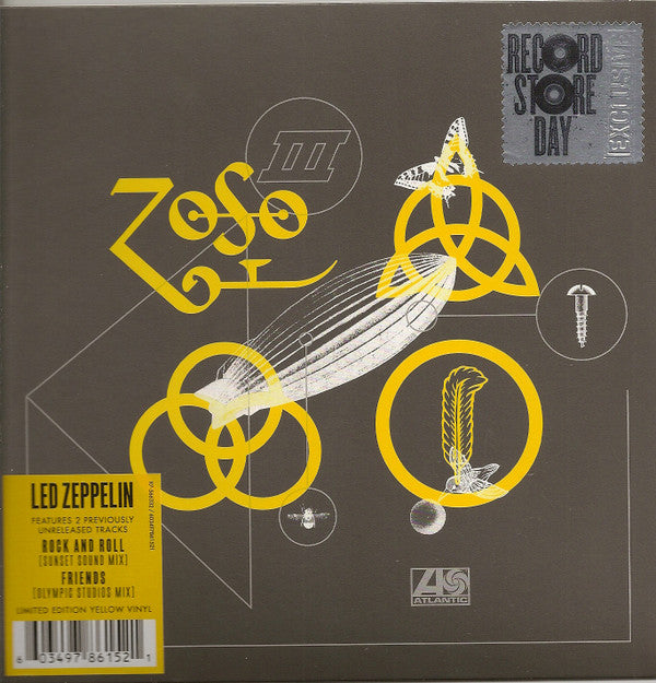 Led Zeppelin : Rock And Roll (Sunset Sound Mix) / Friends (Olympic Studios Mix) (7", RSD, Single, Ltd, Yel)