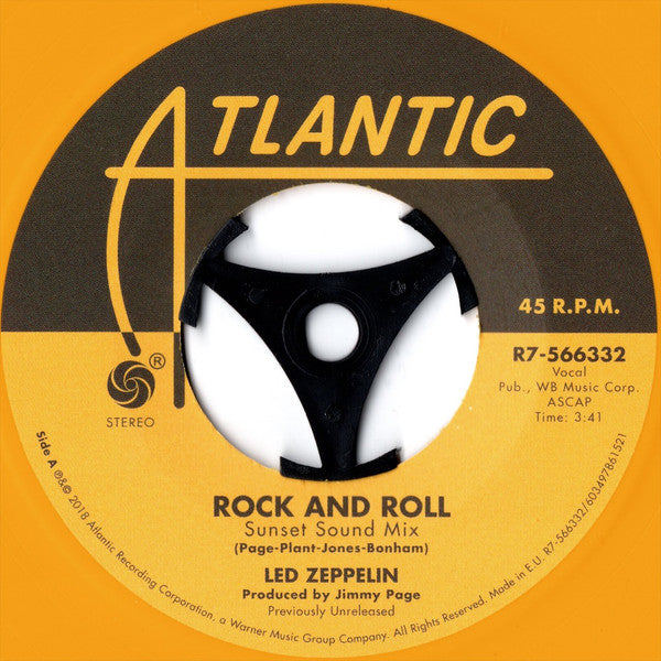 Led Zeppelin : Rock And Roll (Sunset Sound Mix) / Friends (Olympic Studios Mix) (7", RSD, Single, Ltd, Yel)