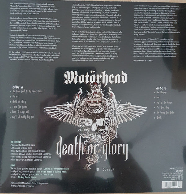 Motörhead : Death Or Glory (LP, Album, RSD, Ltd, Num, RM, Sil)