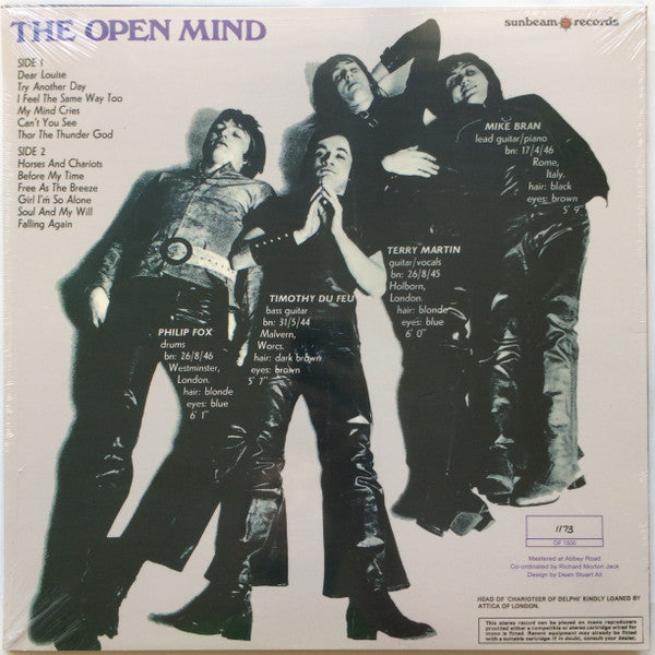 The Open Mind : The Open Mind (LP, Album, RE, 180 + 7", Comp, Mono + RSD, Ltd, Nu)