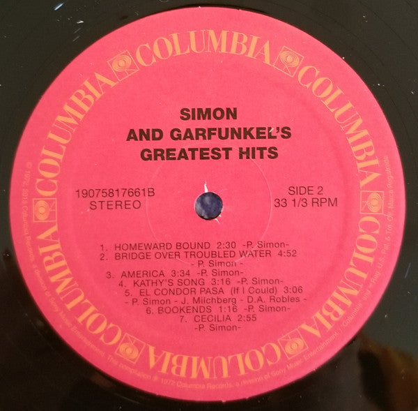 Simon & Garfunkel : Simon And Garfunkel's Greatest Hits (LP, Comp, RE)